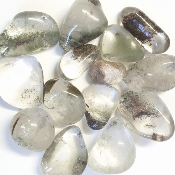 Quartz-With-Chlorite-Tumbled-Stones-72 Quartz-With-Chlorite-Tumbled-Stones-72